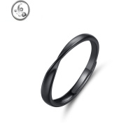 JiMiins风不规则素圈戒指莫比乌斯环戒指小众设计开口可调节情侣对戒