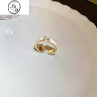 JiMi戒指女小众设计轻奢高级感时尚个性开口尾戒复古装饰食指环H戒子