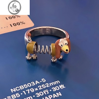JiMiCHEALIMPID/.卡通弹簧狗狗可爱小众设计动物捣蛋创意潮流戒指