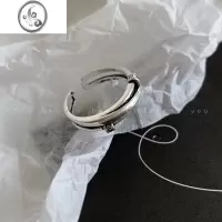 JiMi复古做旧开口食指戒指女ins冷淡风小众设计男潮时尚个性高级指环