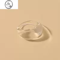 JiMi东大门气质树脂小众设计时尚简约百搭复古森系冷淡风ins网红戒指