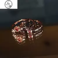 JiMi李泽言生日主题套戒玫瑰时光戒指恋与制作人同款轻奢情侣调节对戒