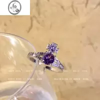 JiMi不会过期的美好!闪钻土星戒指女生轻奢高级感食指戒时尚个性指环