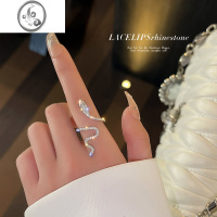 JiMi微镶锆石缠绕小蛇戒指女小众设计感时尚个性食指戒女装饰独特指环