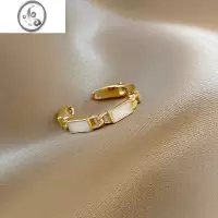 JiMi骨节白色开口戒指女轻奢时尚个性ins潮小众设计冷淡风食指指环