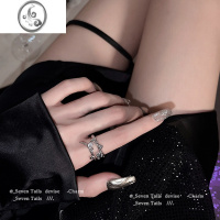 JiMi三件套戒指女ins潮小众设计精致宝石高级感个性开口可调节食指戒