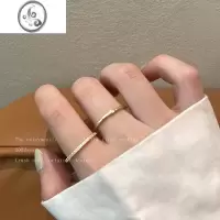JiMi简约素圈锆石开口戒指女时尚个性可调节食指戒ins潮小众设计指环