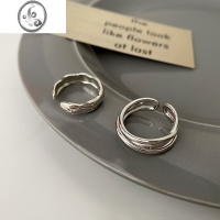 JiMi冷淡风高级开口可调节两件套戒指女ins潮小众设计指环简约食指戒