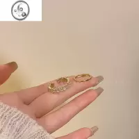JiMi闭眼入~高级感锆石开口戒指女套装小众设计感食指戒轻奢气质尾戒