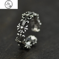 JiMi复古泰银时尚个性设计ins戒指开口做旧戒指女网红韩版饰品