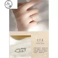 JiMis925银银十二星座戒指女ins潮食指戒指女时尚开口戒指ins小众设计