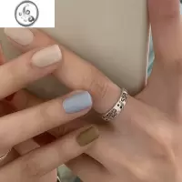JiMi时髦精 蝴蝶戒指女时尚个性复古网红ins指环开口可调节