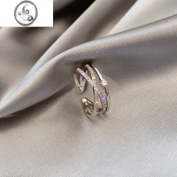 JiMi可调节食指开口冷淡风交叉戒指女ins潮个性网红时尚小素圈指环