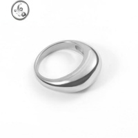 JiMieManco戒指情侣款男士指环简约时尚个性 欧美不锈钢镀金女士指环
