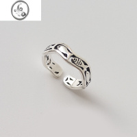 JiMiMIGU时尚复古小鱼戒指男女个性潮流港味食指戒情侣个性闺蜜对戒