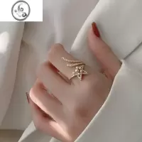 JiMi超仙戒指女小众设计轻奢可调节冷淡风高级网红时尚个性精致指环
