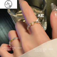 JiMi轻奢小众碎银子戒指女时尚个性简约百搭食指2023新款网红配饰