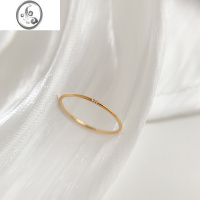 JiMi不掉色钛钢锆石细款戒指女时尚个性简约实心素圈指环2023年新款潮