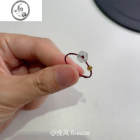 JiMi「有钱花」简约花朵钱币编织戒指高级小众设计感独特可调节指环女