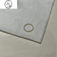 JiMiDouxAir施家珍珠戒指素圈叠戴水晶钻指环轻奢高级感ins潮尾戒女