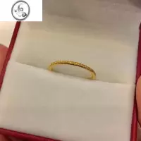 JiMi满天星素圈戒指金小众设计新款轻奢高级显气质礼物送女友闺蜜
