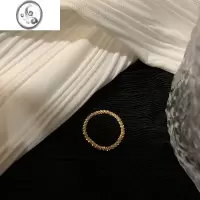 JiMi[迷度]波光粼粼戒指通体925银轻奢精致指环气质百搭小巧ins潮