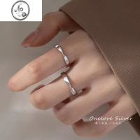 JiMiS925银银素圈莫比乌斯环戒指女小众设计感高级指环2022年新款潮