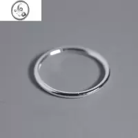 JiMi清绝 银银999素圈戒指女小众设计指环轻奢高级感新款时尚个性足银