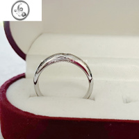 JiMi镀金10分高碳钻石戒指男 简约光璧内嵌男士小钻戒婚礼仿真道具