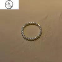JiMi冷淡风~简约极细施家珍珠ins14K注金小众叠戴个性指环戒指女