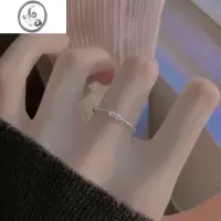 JiMi925银银细款戒指女轻奢指环小众设计高级感食指戒开口戒子温柔款