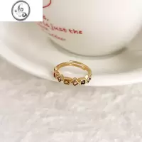 JiMi小众设计感戒指女生珍珠花朵复古独特食指戒2023新款时尚个性指环