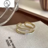 JiMi大码戒指女胖MM欧美网红简约可调节食指指环轻奢粗手胖人尾戒ins
