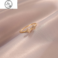 JiMi蝴蝶结戒指2023年新款潮女精致轻奢高级百搭食指戒设计感小众指环