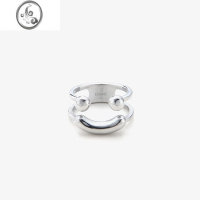 JiMiSAZ 原创小众笑脸戒指男女潮个性网红钛钢蹦迪夸张嘻哈情侣食指环