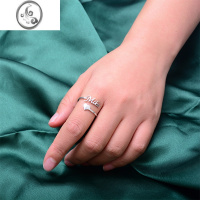 JiMi私人定制名字戒指DIY英文多字母可叠戴钛钢宝石指环对戒新款礼物