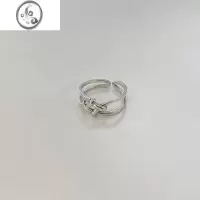 JiMi925银银戒指女可调节小众个性潮人复古ins网红学生开口食指指环潮