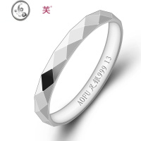 JiMi免费刻字999银银戒指女菱形足银小众轻奢潮时尚原创设计生日礼物