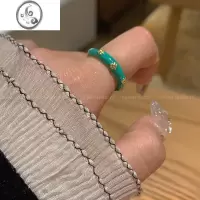 JiMi小兔子珍珠珐琅彩戒指~新中式复古2023年新款指环小众设计高级感