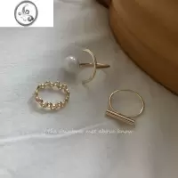 JiMi珍珠食指戒指轻奢小众精致女套装时尚可调节个性高级感冷淡风尾戒