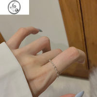 JiMiSUGAR ins冷性风细戒指女小众设计高级感时尚个性交错珍珠食指戒