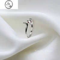 JiMi银银狐狸尾戒女生小拇指冷淡风小众设计简约时尚戒指个性轻奢开口
