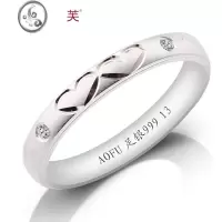 JiMi免费刻字999银银戒指女爱心小指足银尾戒时尚个性潮小众生日礼物
