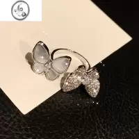 JiMi贝母蝴蝶戒指立体超仙轻奢食指指环女个性时尚小众设计感网红戒子