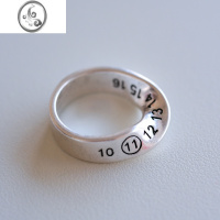 JiMimargiela马吉拉风格莫比乌斯环戒指做旧指环雕刻数字无性别首饰