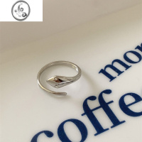 JiMi钛钢时尚个性蛇头食指戒指女ins开口可调节轻奢小众设计蛇形指环
