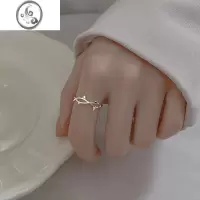 JiMi 荆棘戒指女小众设计食指戒指女时尚个性银戒指2023年新款潮