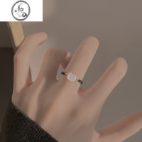 JiMi925银银弹力绳猫咪戒指女2023年新款潮食指戒小众设计感个性指环