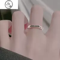 JiMi925银银法语我爱你戒指女高级感简约设计感指环轻奢小众开口戒子