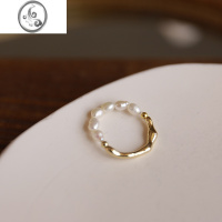 JiMi多重戴法淡水珍珠戒指女小众设计ins食指高级感时尚个性食指叠戴